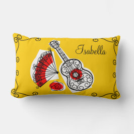 Cojín Lumbar "Nombre" de los souvenirs españoles esquinas lúmba