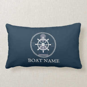 Cojín Lumbar Nombre del barco náutico personalizado