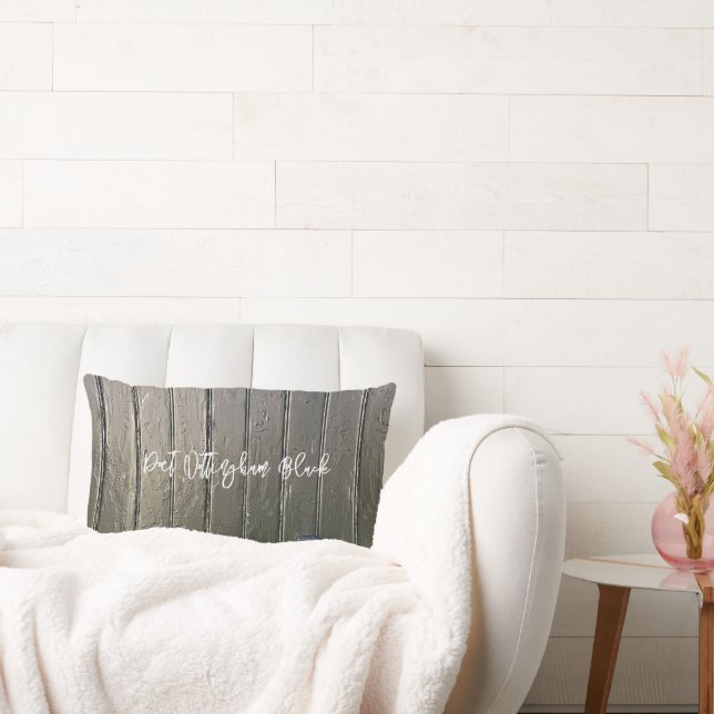 Cojín Lumbar NOMBRE DEL CABALLO Negro Puerta de la puerta Foto 