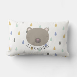 Cojín Lumbar Nombre del personalizable Oso Cuto