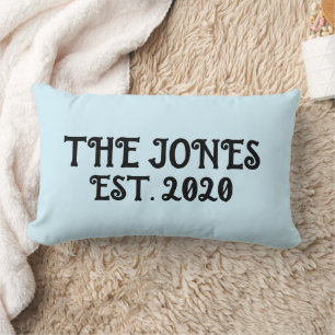 COJÍN LUMBAR NOMBRE DEL PERSONALIZADO LUMBAR LUZ PILOTO AZUL