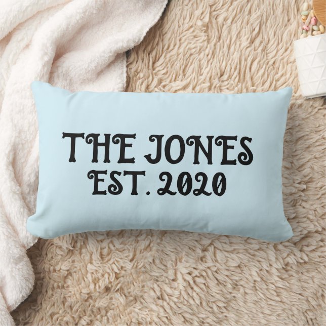 COJÍN LUMBAR NOMBRE DEL PERSONALIZADO LUMBAR LUZ PILOTO AZUL (Manta)