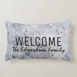 Cojín Lumbar Nombre moderno del monograma de la recepción del