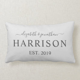 Cojín Lumbar Nombre moderno y gris claro establecida año