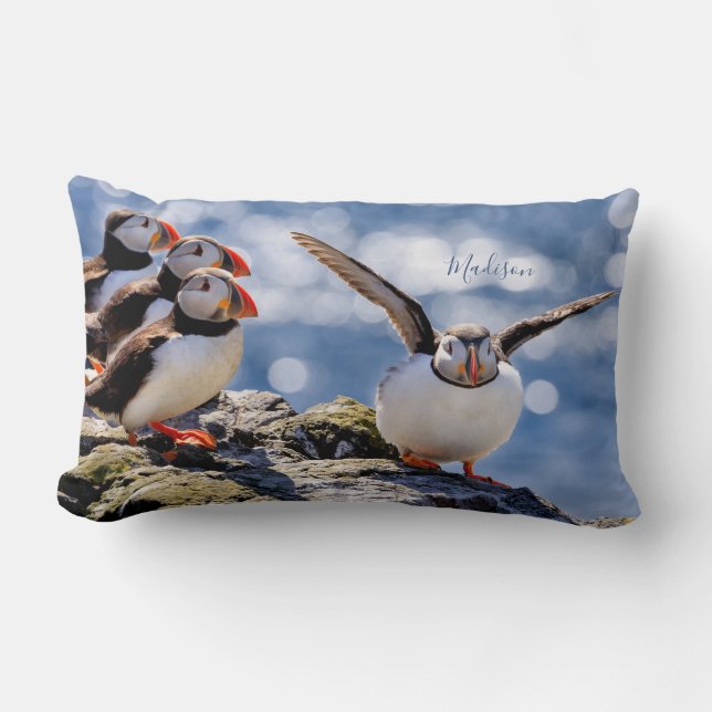 Cojín Lumbar Nombre personalizado almohadillas de lanzamiento d (Anverso)