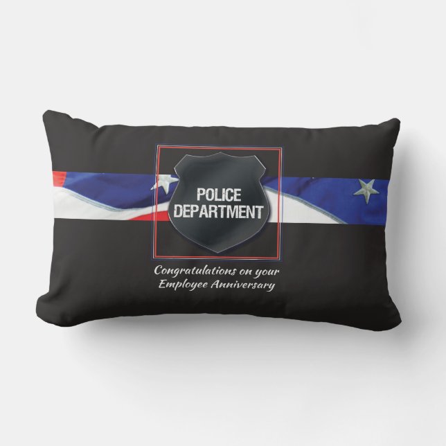 Cojín Lumbar Nombre personalizado, Aniversario del empleado de  (Anverso)