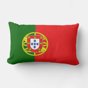 Cojín Lumbar Nombre personalizado Bandera portuguesa