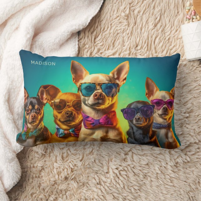 Cojín Lumbar Nombre personalizado de los perros Guay (Manta)