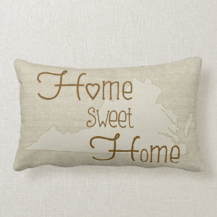 Cojín Lumbar Nombre personalizado de tipo burlap de Virginia-Ho
