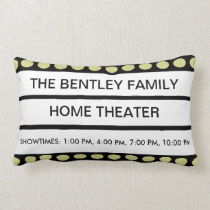 Cojín Lumbar Nombre personalizado Home Movie Theater Marquee Pe
