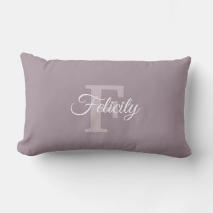 Cojín Lumbar Nombre personalizado Monograma Letra inicial F Mod
