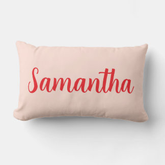 Cojín Lumbar Nombre personalizado rojo - Personalizado