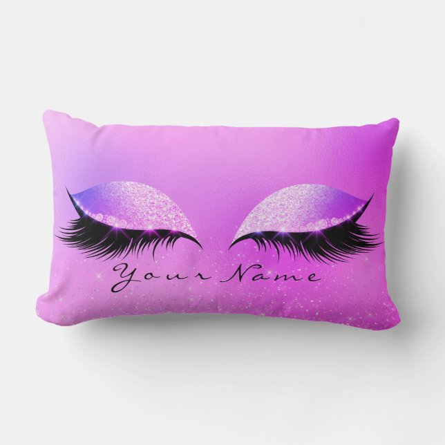 Cojín Lumbar Nombre rosa brillante Princesa Belleza azota maqui (Anverso)