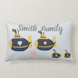 Cojín Lumbar Nombre submarino del personalizar de los niños de