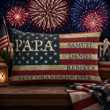 Nombres de nietos personalizados PAPÁ bandera amer