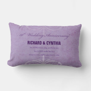 Cojín Lumbar Nombres personalizados, 50 aniversario de bodas pa