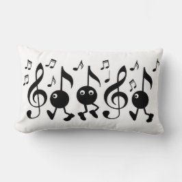 Cojín Lumbar Notas de música personalizado