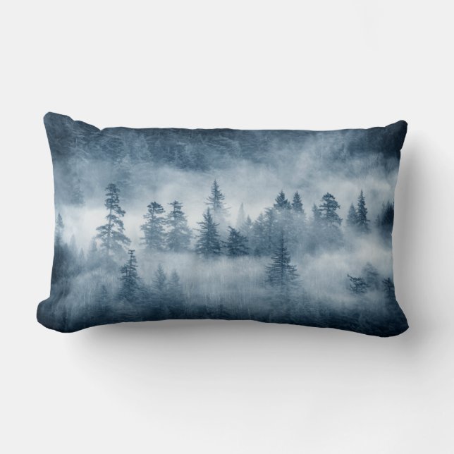 Cojín Lumbar Nubes de lluvia en el noroeste del Pacífico (Anverso)