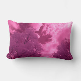 Cojín Lumbar Nubes infrarrojas de tonos rosados