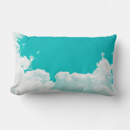 Cojín Lumbar Nubes turquesa azul cielo verde