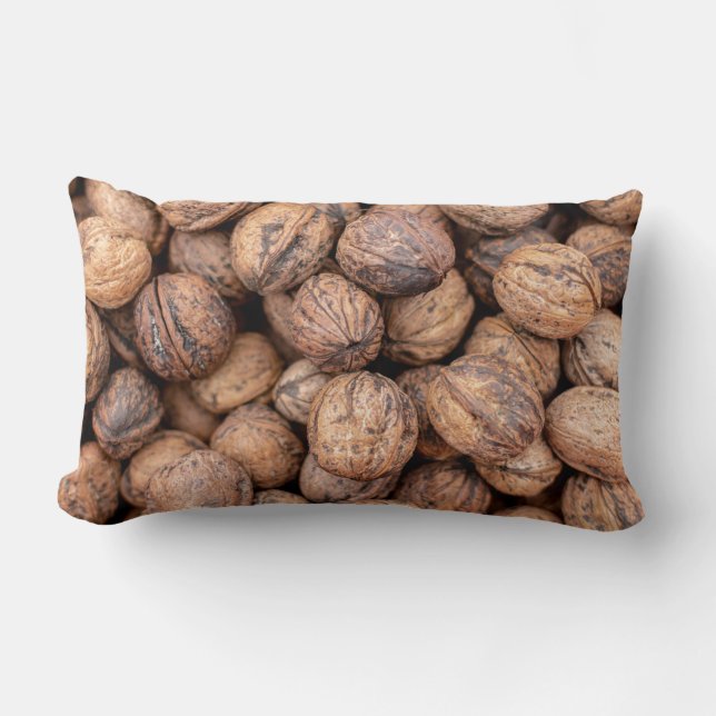 Cojín Lumbar Nueces de cajú marrón (Anverso)