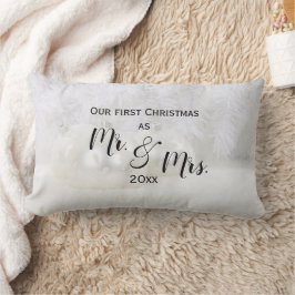 Cojín Lumbar Nuestra primera Navidad | Keepsake de boda persona