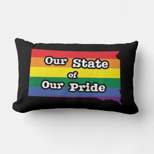 Cojín Lumbar Nuestro estado de orgullo| Dakota del Sur (Anverso)
