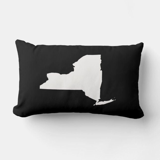 Cojín Lumbar Nueva York en blanco y negro (Anverso)