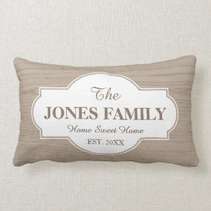 Cojín Lumbar Nuevo blanco establecido casero y madera del año