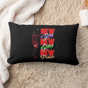 Cojín Lumbar Nuevo elogio de Grace de Año Nuevo