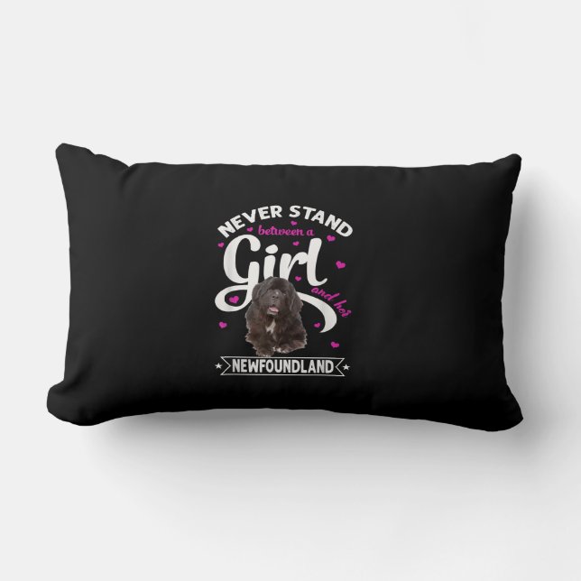 Cojín Lumbar Nunca Estar Entre Una Chica Y Su Terranova (Anverso)