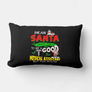 Cojín Lumbar Nurse Gift   Estimado asistente médico de Santa Bu