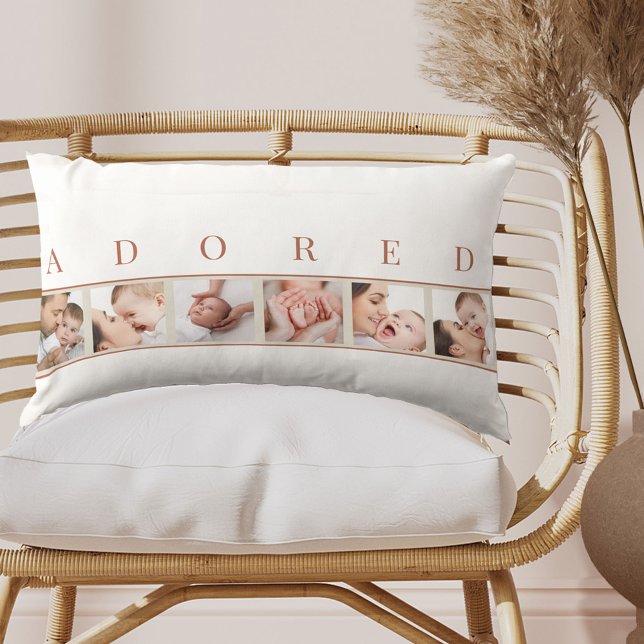 Cojín Lumbar Nursera Neutral ADORED Collage de fotos (Subido por el creador)