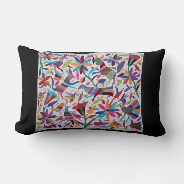 Cojín Lumbar Oaxaca México Boho étnico hispánico maya mexicano (Anverso)