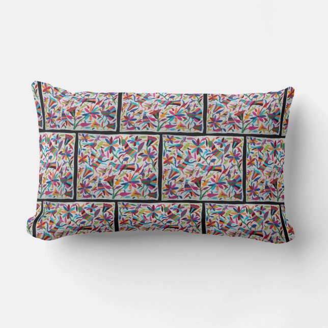 Cojín Lumbar Oaxaca México Boho étnico hispánico maya mexicano (Anverso)