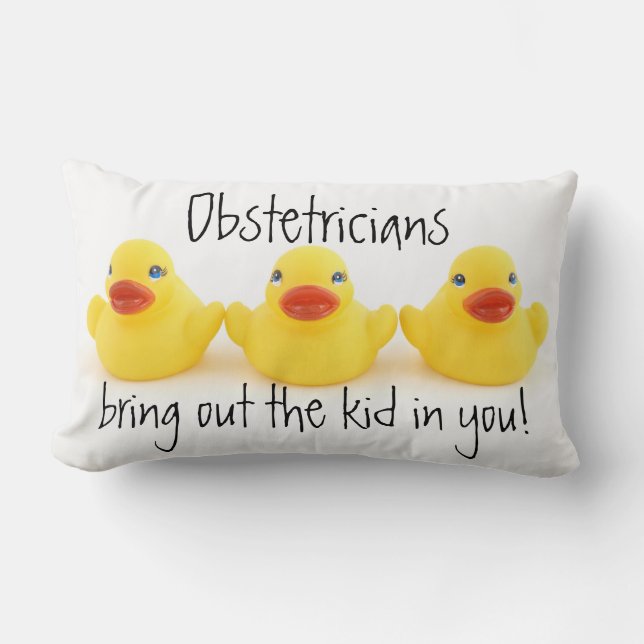 Cojín Lumbar Obstétricos y patos (Anverso)