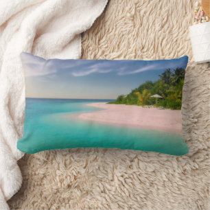 Cojín Lumbar Océano Acuamarina Playa Tropical Escénica