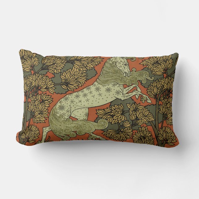 Cojín Lumbar Oficios de arte medieval Art Nouveau (Anverso)