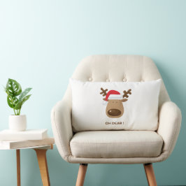 Cojín Lumbar Oh Querido Reno de Navidad para mamá
