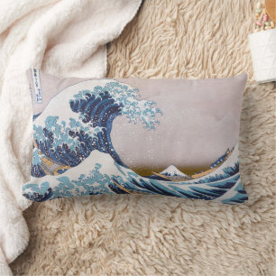 Cojín Lumbar Ola de tsunami La gran ola frente a Kanagawa Japón