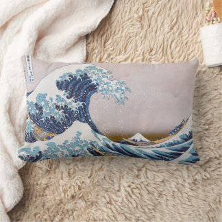 Cojín Lumbar Ola de tsunami La gran ola frente a Kanagawa Japón