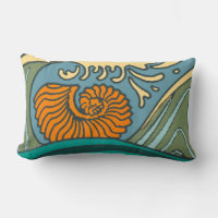 Olas del océano azul Nautilus Seashell Pattern Nou