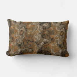 Cojín Lumbar oliva dorada y abstracto negro