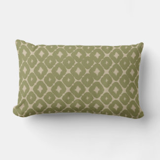 Cojín Lumbar Olive and cream Boho Geometric Throw Pillow