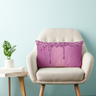 Cojín Lumbar Ombre de Mármol Dorado Moderno con Hojalata Metáli