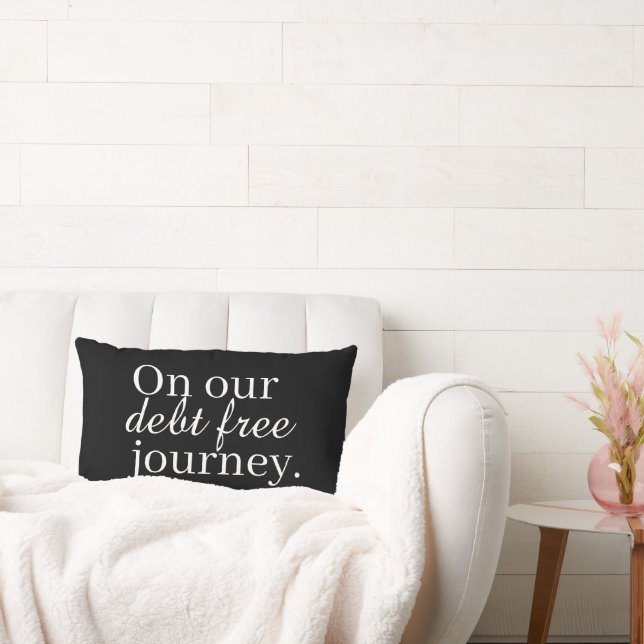 Cojín Lumbar 'On Our Debt Free Journey' Motivation Consistency  (Sofá)