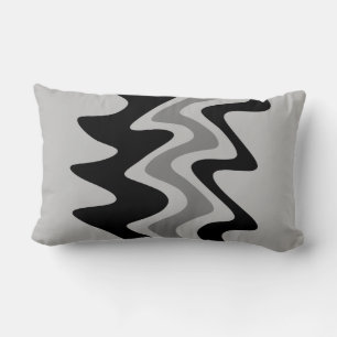 Cojín Lumbar Onda blanca gris gris negra