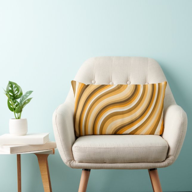 Cojín Lumbar Ondas de color ámbar (Silla)