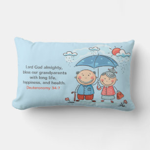 Cojín Lumbar Oración para los abuelos - Lumbar Pillow 13" x 21"