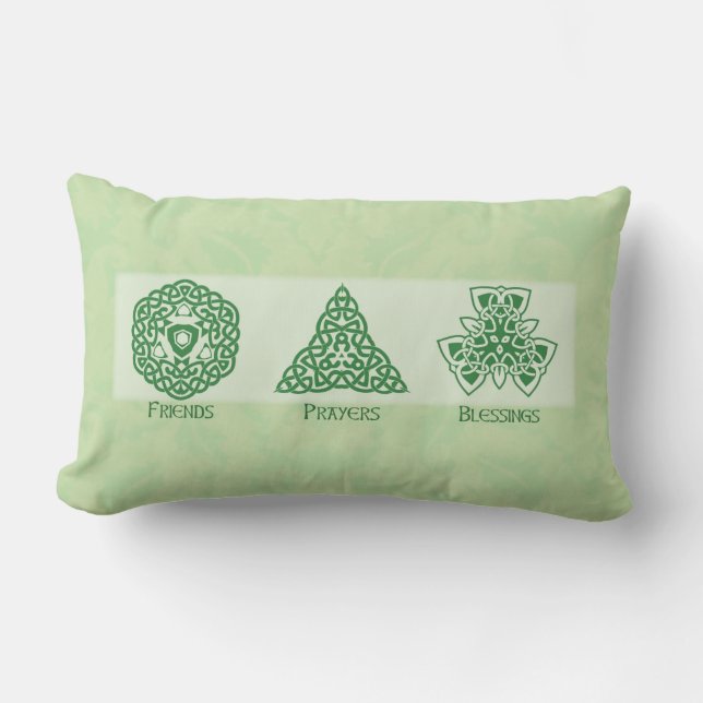 Cojín Lumbar Oraciones y bendiciones de amigos religiosos irlan (Anverso)